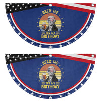 Funny George Washington's Birthday Patriotic Fan Flag Beer Me It's My Birthday Presidents' Day