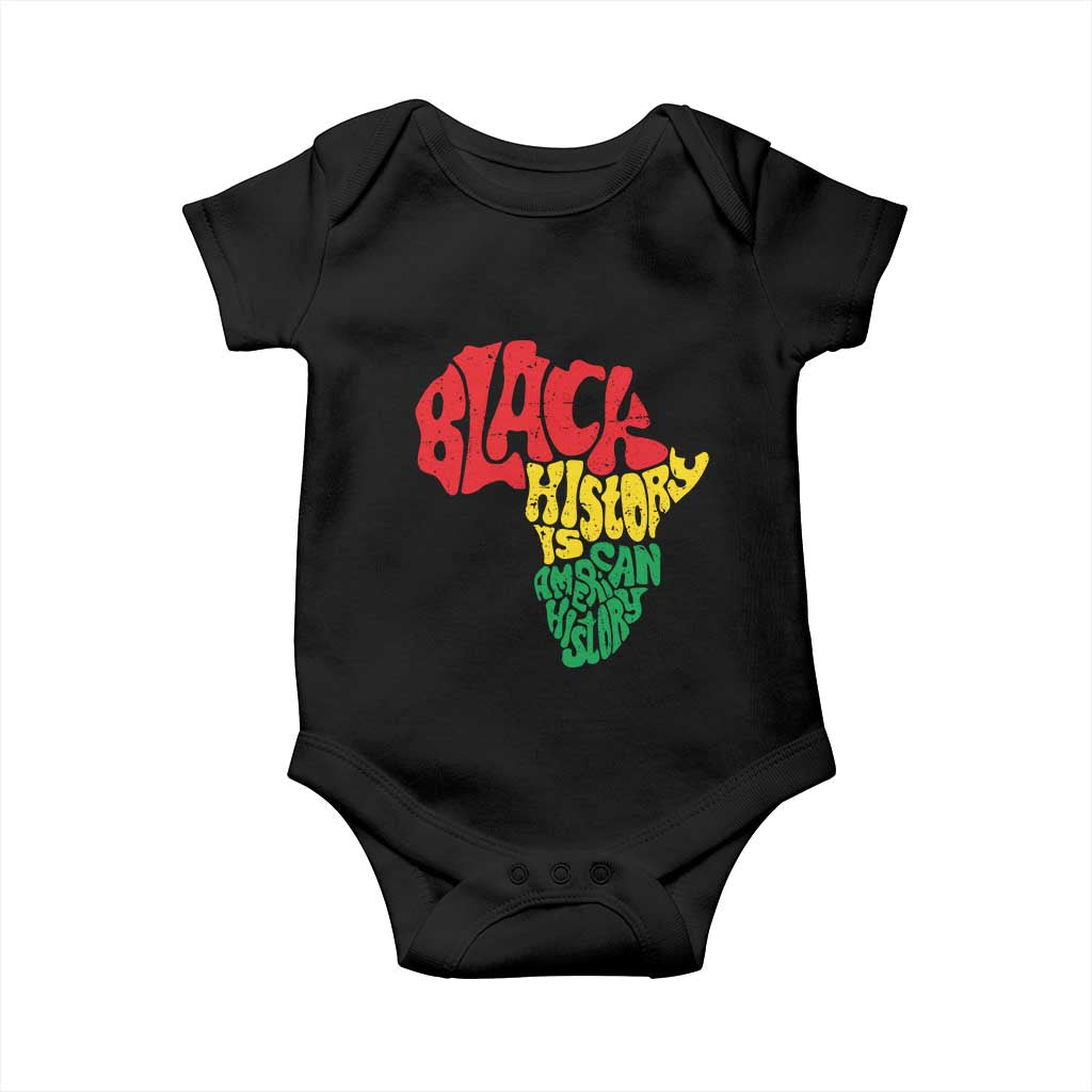 Black History Is American History Baby Onesie Vintage Africa Map