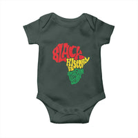 Black History Is American History Baby Onesie Vintage Africa Map