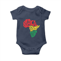 Black History Is American History Baby Onesie Vintage Africa Map