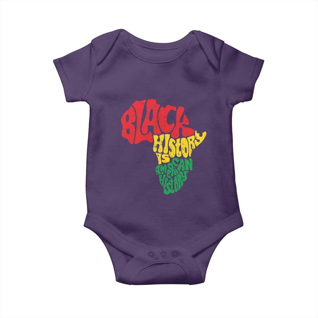 Black History Is American History Baby Onesie Vintage Africa Map