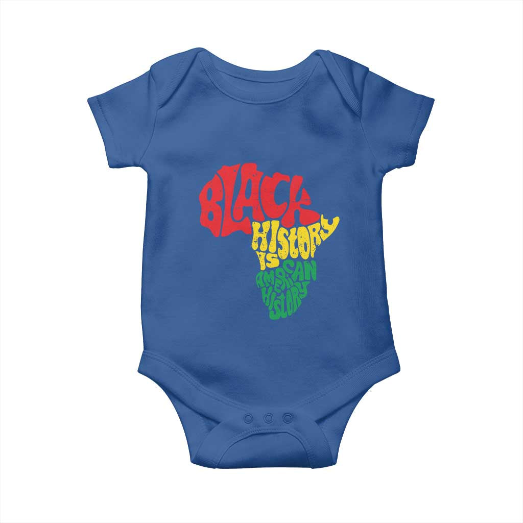 Black History Is American History Baby Onesie Vintage Africa Map