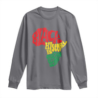 Black History Is American History Long Sleeve Shirt Vintage Africa Map