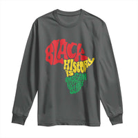 Black History Is American History Long Sleeve Shirt Vintage Africa Map