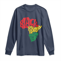 Black History Is American History Long Sleeve Shirt Vintage Africa Map