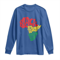 Black History Is American History Long Sleeve Shirt Vintage Africa Map