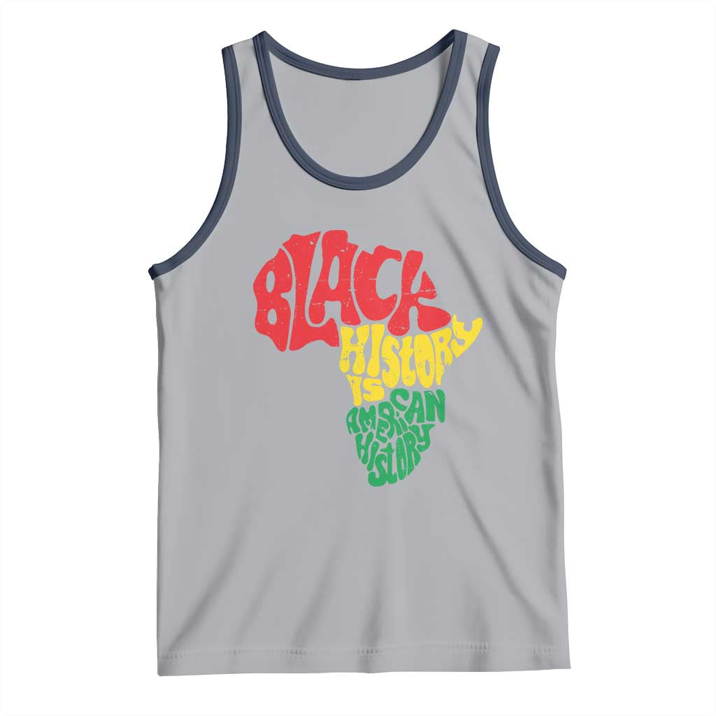 Black History Is American History Tank Top Vintage Africa Map