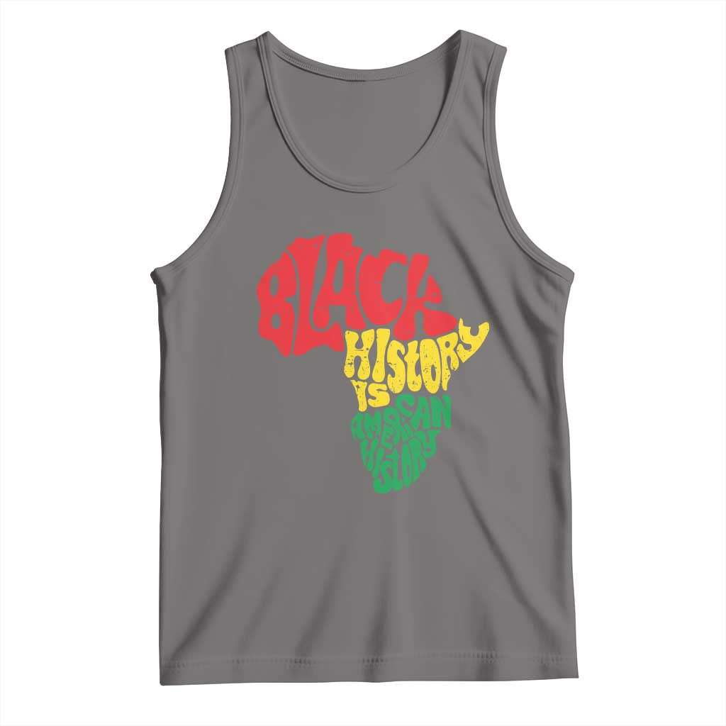 Black History Is American History Tank Top Vintage Africa Map