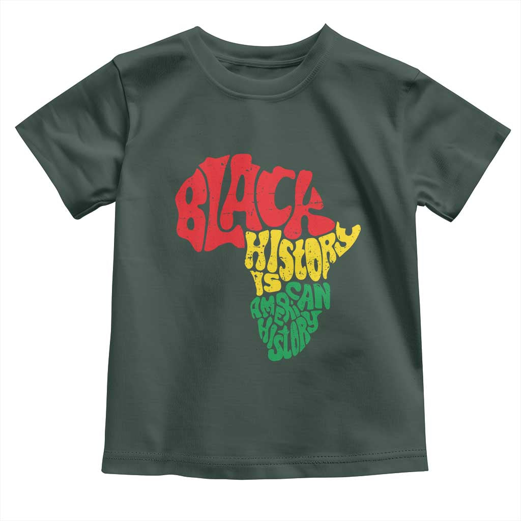 Black History Is American History Toddler T Shirt Vintage Africa Map