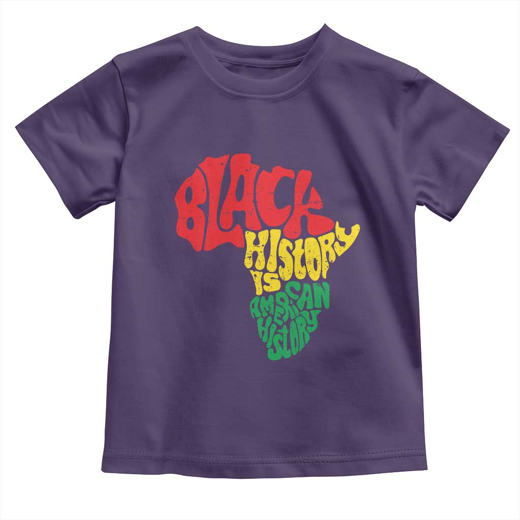 Black History Is American History Toddler T Shirt Vintage Africa Map