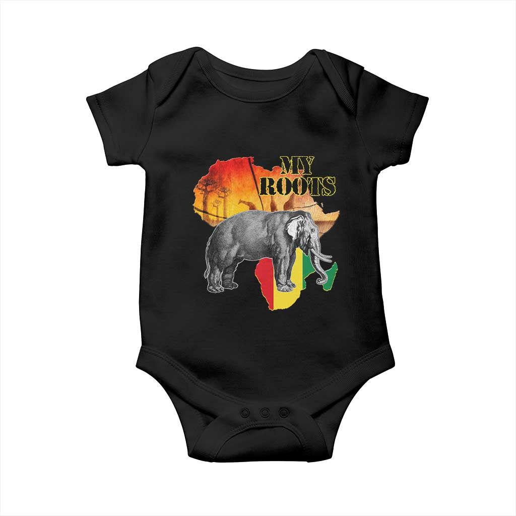 Africa Roots Baby Onesie My Roots Africa Map Black History Elephant
