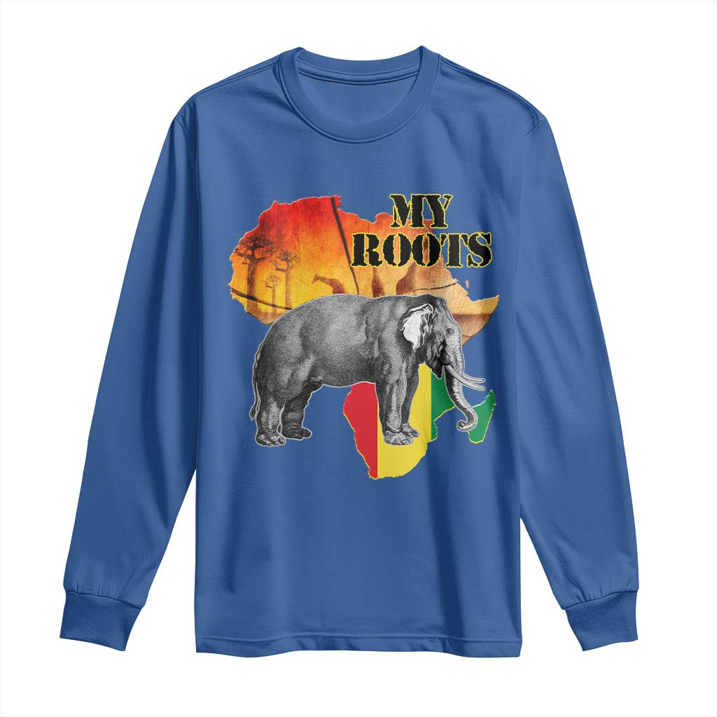 Africa Roots Long Sleeve Shirt My Roots Africa Map Black History Elephant