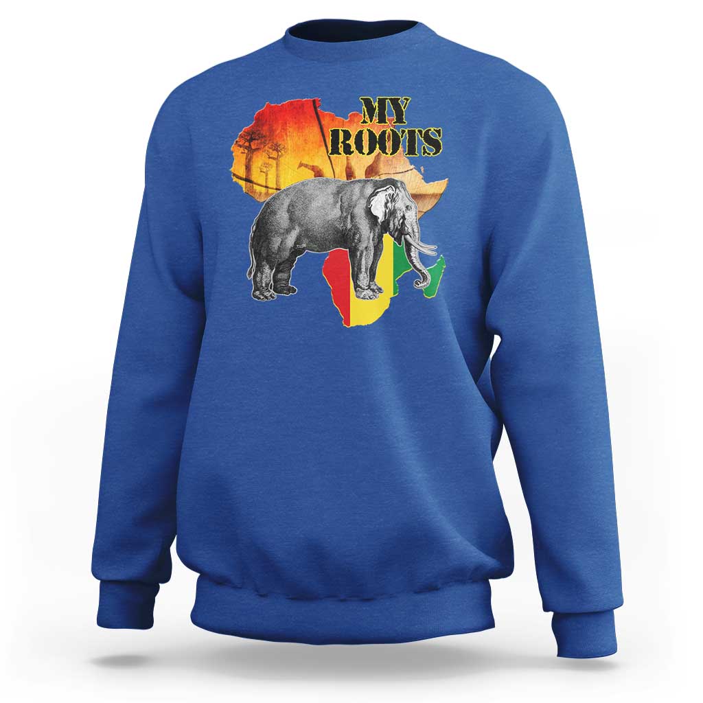 Africa Roots Sweatshirt My Roots Africa Map Black History Elephant