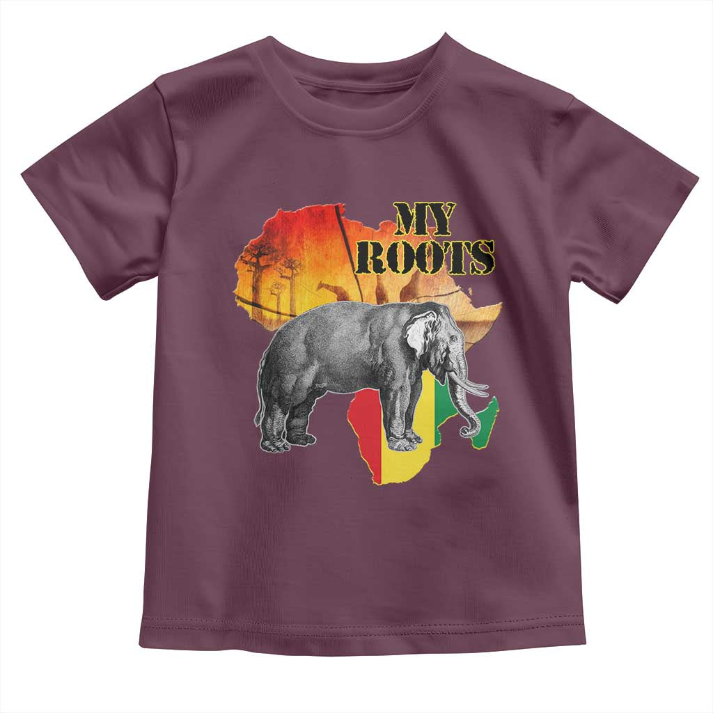 Africa Roots Toddler T Shirt My Roots Africa Map Black History Elephant