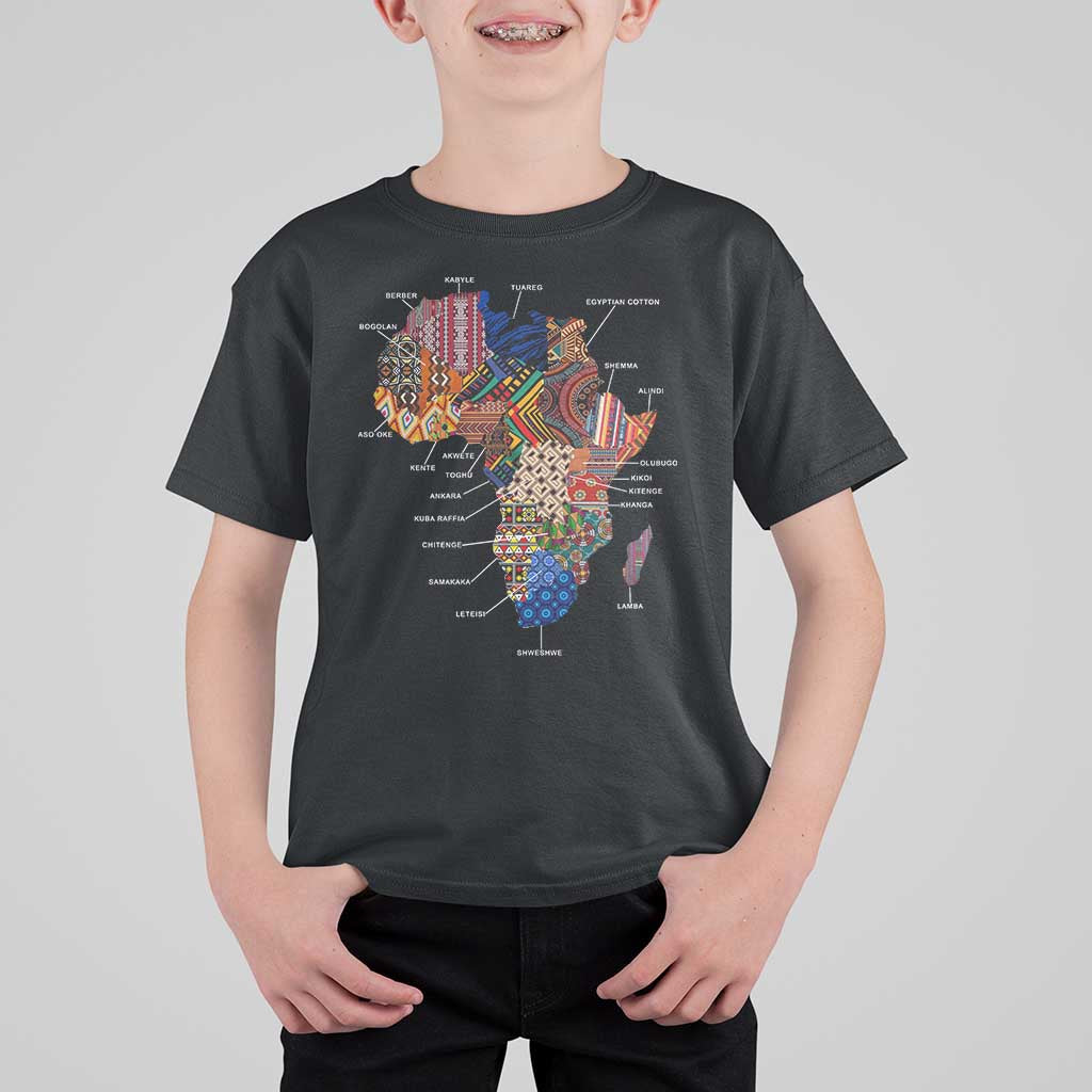 African Culture Black Fabrics T Shirt For Kid African American Heritage