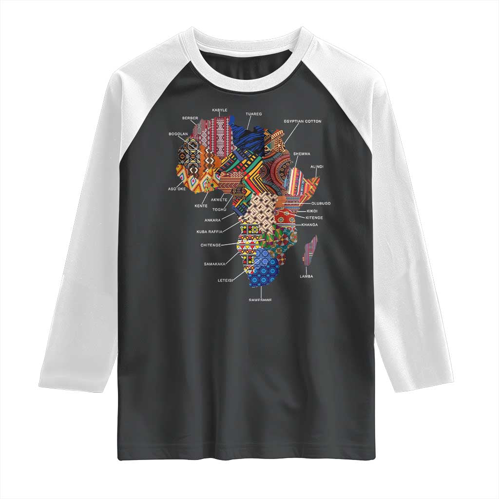 African Culture Black Fabrics Raglan Shirt African American Heritage