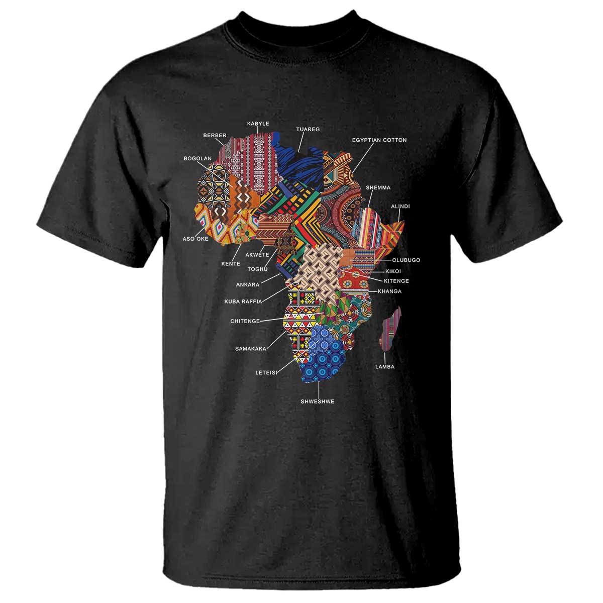 African Culture Black Fabrics T Shirt African American Heritage