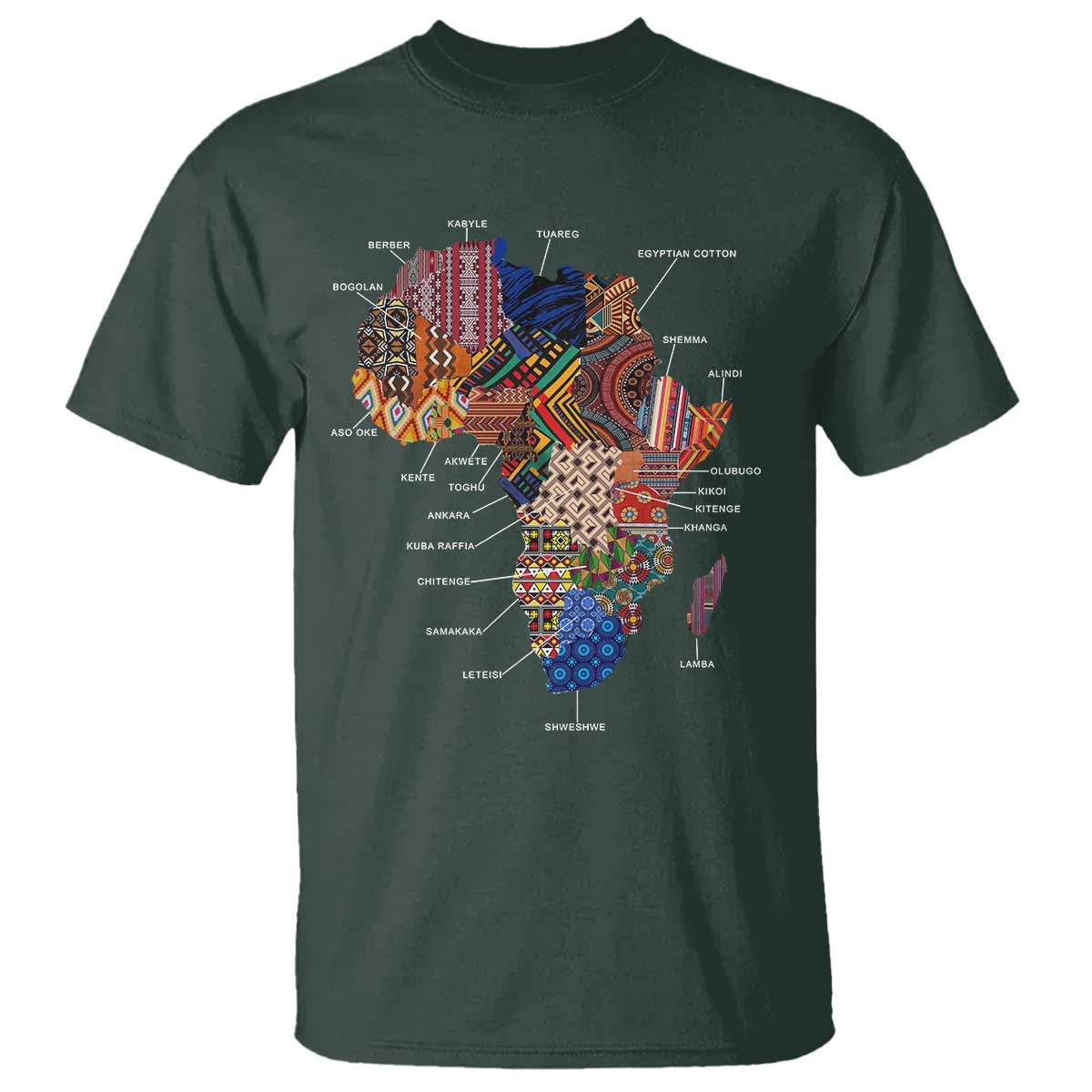 African Culture Black Fabrics T Shirt African American Heritage