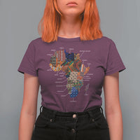 African Culture Black Fabrics T Shirt For Women African American Heritage