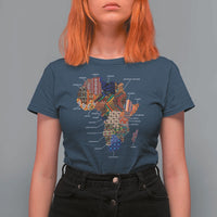 African Culture Black Fabrics T Shirt For Women African American Heritage