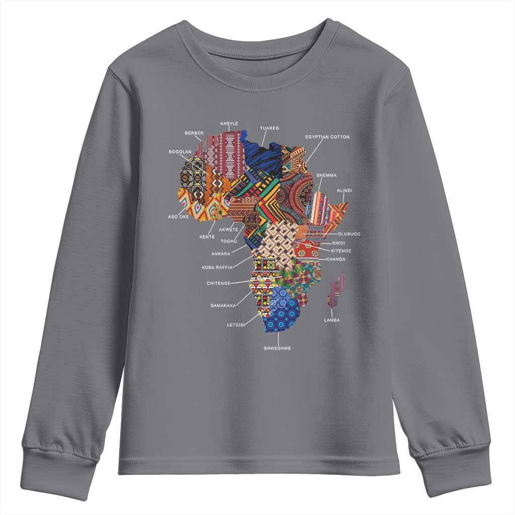 African Culture Black Fabrics Youth Sweatshirt African American Heritage