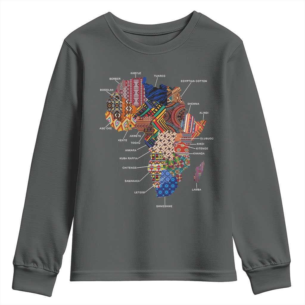 African Culture Black Fabrics Youth Sweatshirt African American Heritage