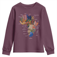 African Culture Black Fabrics Youth Sweatshirt African American Heritage