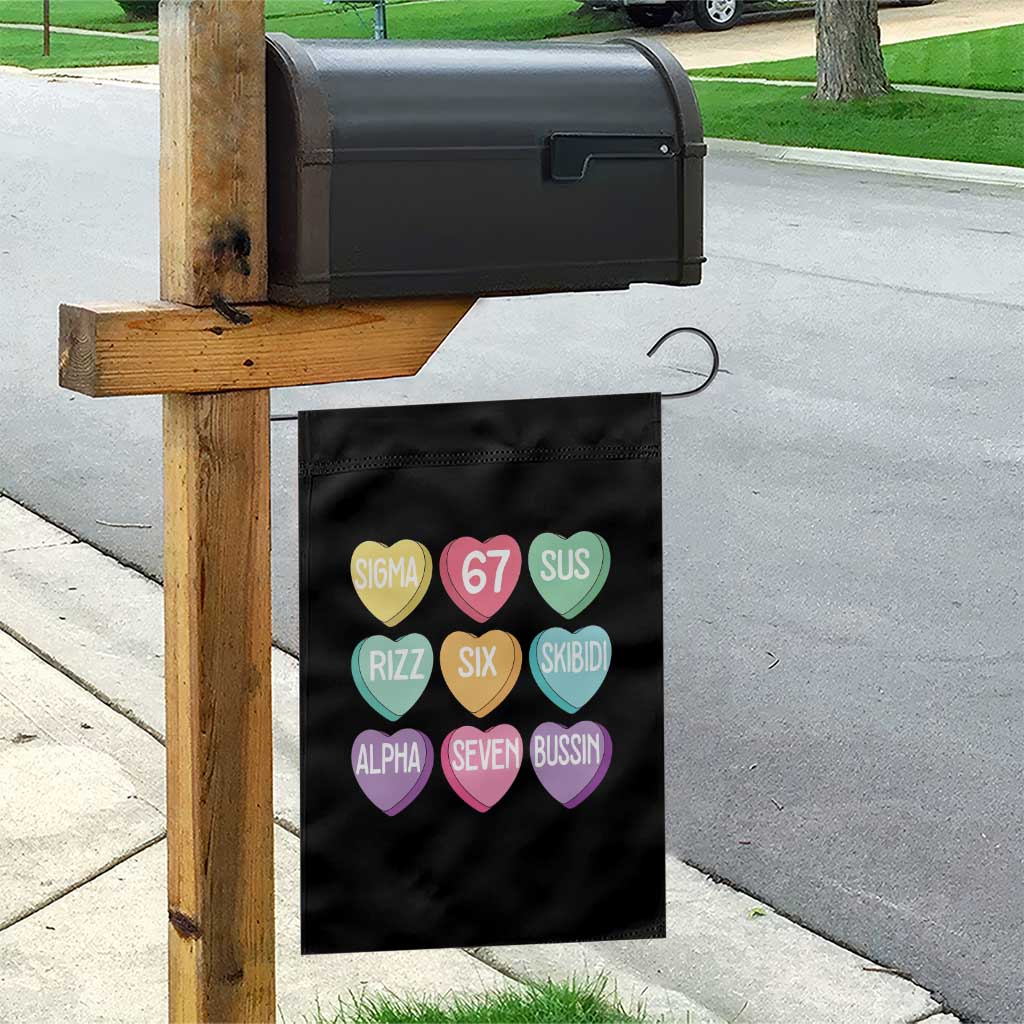 Funny Valentines Day 67 Meme Six Seven Sigma Rizz Heart Kids Garden Flag