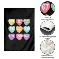 Funny Valentines Day 67 Meme Six Seven Sigma Rizz Heart Kids Garden Flag