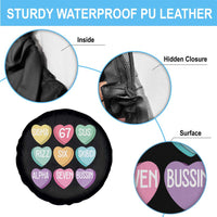 Funny Valentines Day 67 Meme Six Seven Sigma Rizz Heart Kids Spare Tire Cover