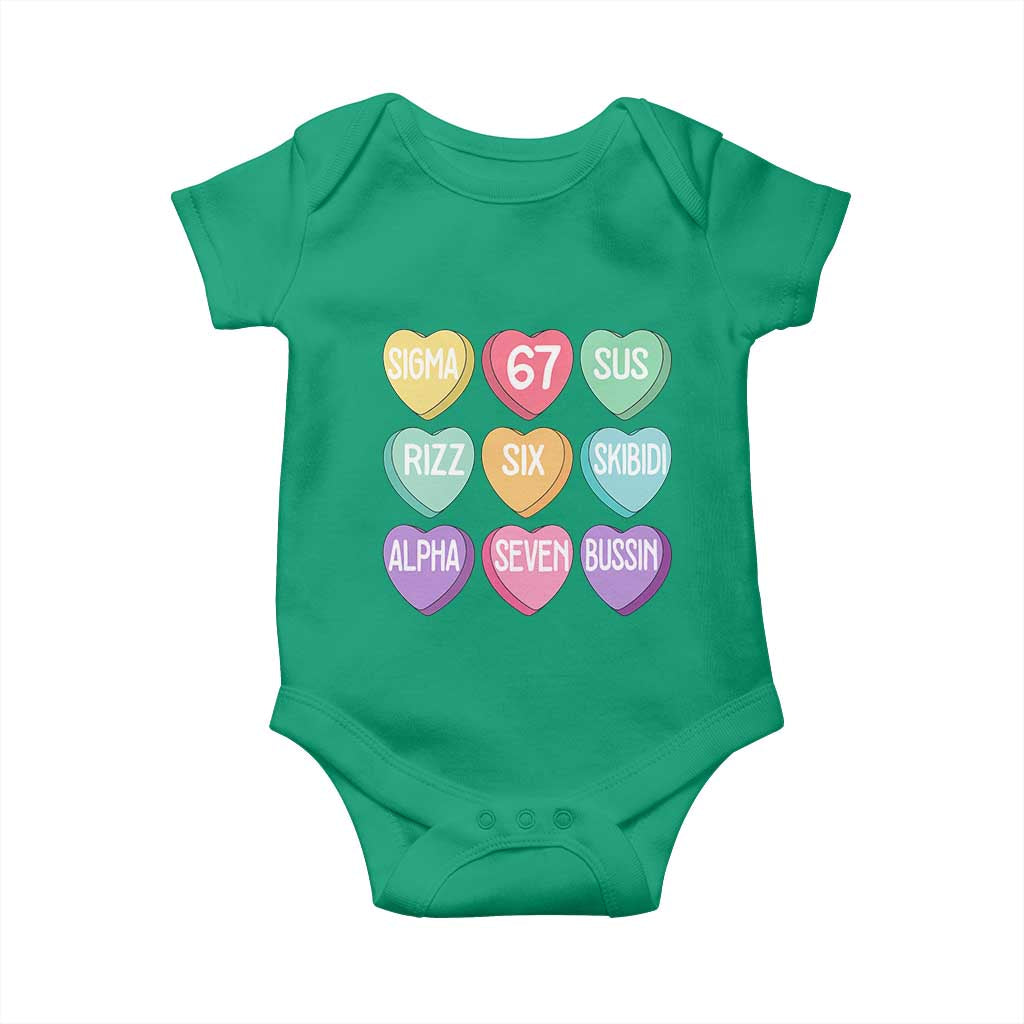 Funny Valentines Day 67 Meme Six Seven Sigma Rizz Heart Kids Baby Onesie