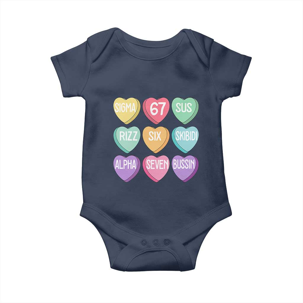 Funny Valentines Day 67 Meme Six Seven Sigma Rizz Heart Kids Baby Onesie
