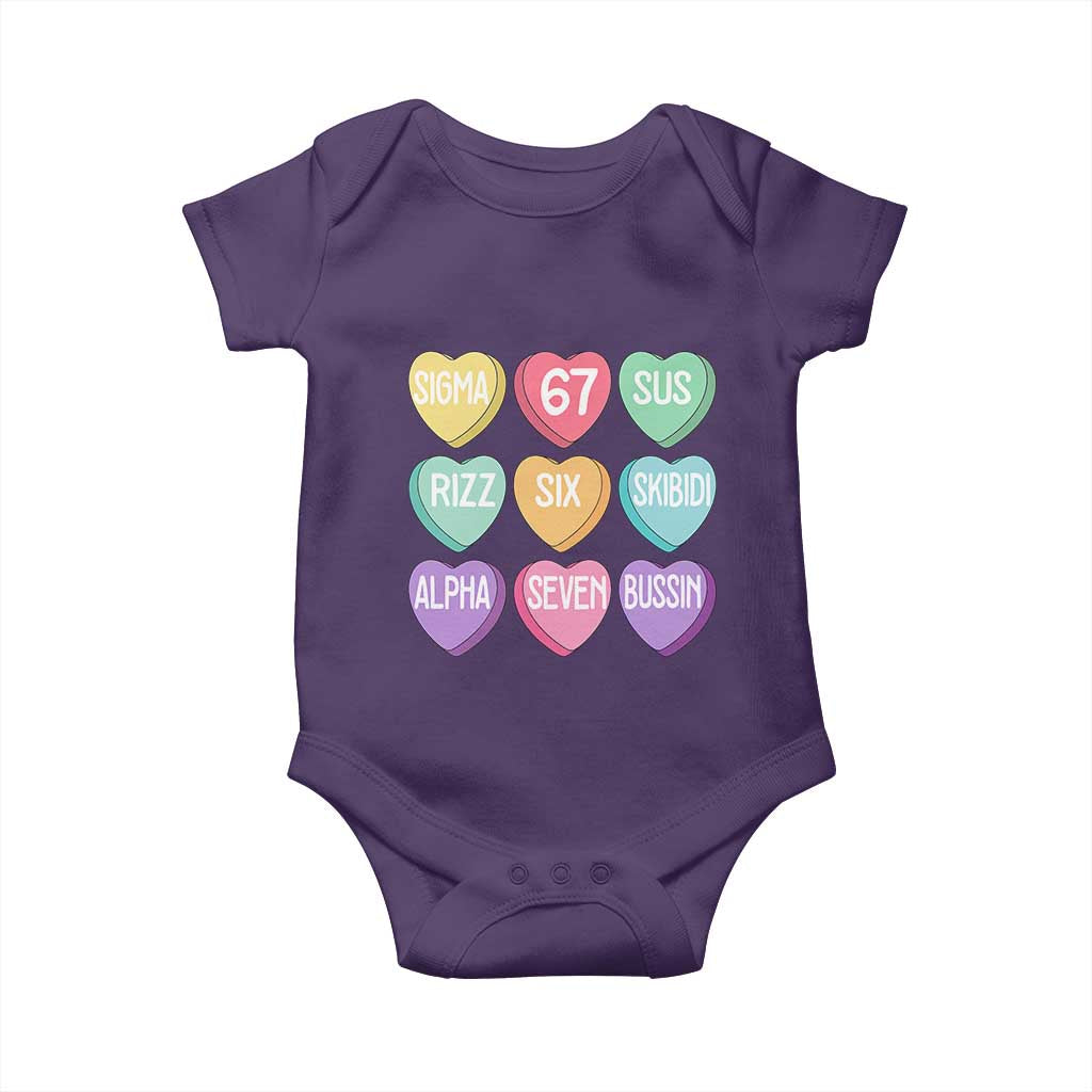Funny Valentines Day 67 Meme Six Seven Sigma Rizz Heart Kids Baby Onesie