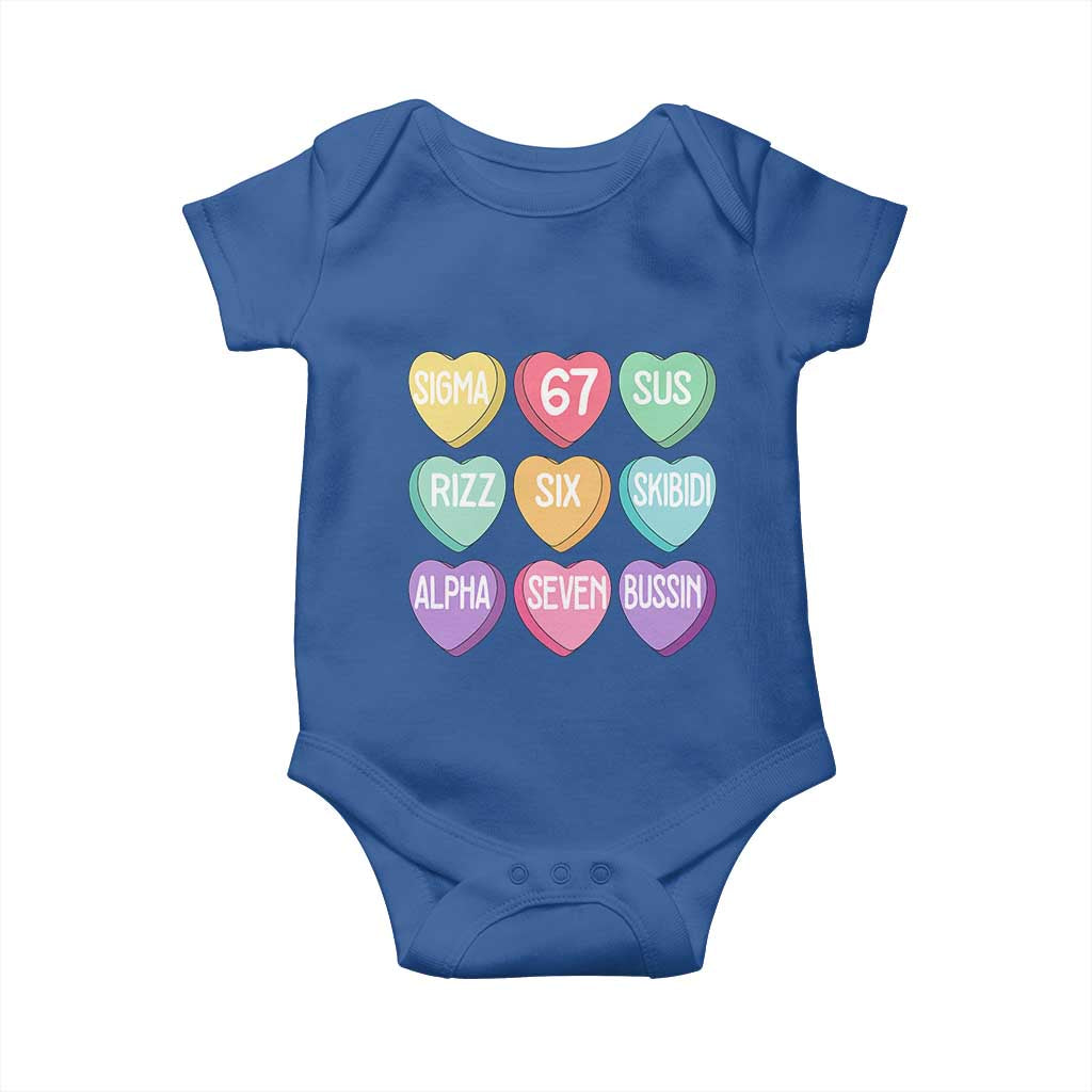 Funny Valentines Day 67 Meme Six Seven Sigma Rizz Heart Kids Baby Onesie