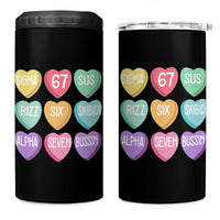Funny Valentines Day 67 Meme Six Seven Sigma Rizz Heart Kids 4 in 1 Can Cooler Tumbler