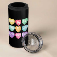 Funny Valentines Day 67 Meme Six Seven Sigma Rizz Heart Kids 4 in 1 Can Cooler Tumbler