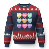 Funny Valentines Day 67 Meme Six Seven Sigma Rizz Heart Kids Ugly Christmas Sweater