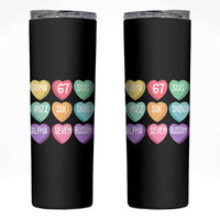 Funny Valentines Day 67 Meme Six Seven Sigma Rizz Heart Kids Skinny Tumbler