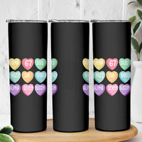 Funny Valentines Day 67 Meme Six Seven Sigma Rizz Heart Kids Skinny Tumbler