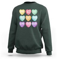 Funny Valentines Day 67 Meme Six Seven Sigma Rizz Heart Kids Sweatshirt