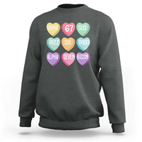 Funny Valentines Day 67 Meme Six Seven Sigma Rizz Heart Kids Sweatshirt
