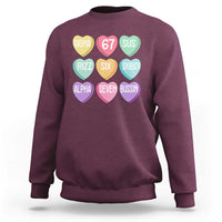 Funny Valentines Day 67 Meme Six Seven Sigma Rizz Heart Kids Sweatshirt