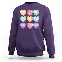 Funny Valentines Day 67 Meme Six Seven Sigma Rizz Heart Kids Sweatshirt