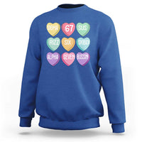 Funny Valentines Day 67 Meme Six Seven Sigma Rizz Heart Kids Sweatshirt