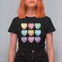 Funny Valentines Day 67 Meme Six Seven Sigma Rizz Heart Kids T Shirt For Women