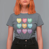 Funny Valentines Day 67 Meme Six Seven Sigma Rizz Heart Kids T Shirt For Women
