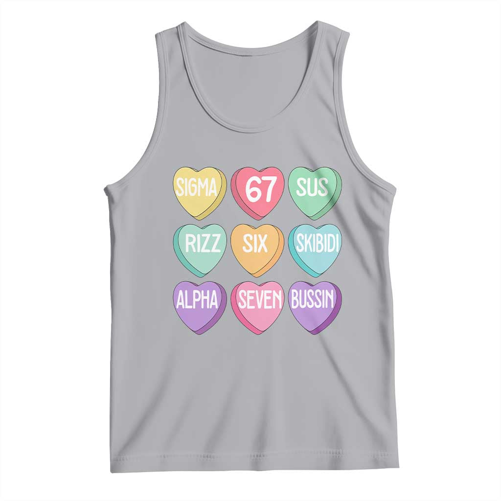 Funny Valentines Day 67 Meme Six Seven Sigma Rizz Heart Kids Tank Top