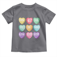 Funny Valentines Day 67 Meme Six Seven Sigma Rizz Heart Kids Toddler T Shirt