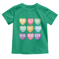 Funny Valentines Day 67 Meme Six Seven Sigma Rizz Heart Kids Toddler T Shirt