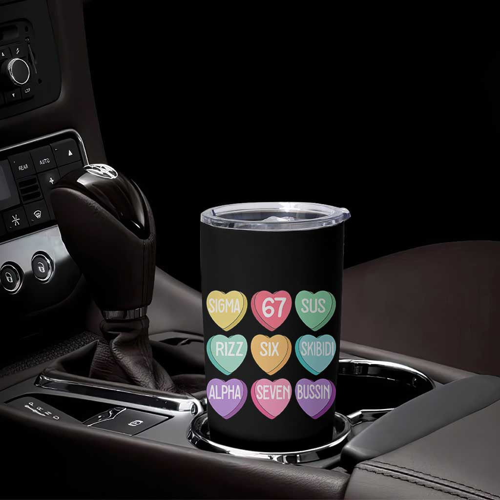 Funny Valentines Day 67 Meme Six Seven Sigma Rizz Heart Kids Tumbler Cup